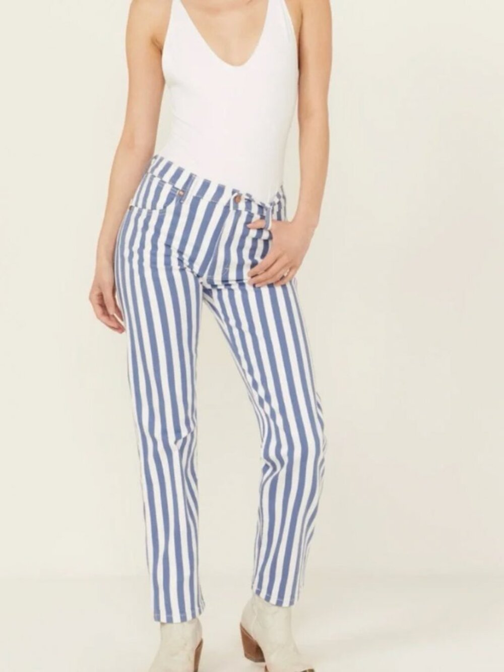 Wrangler Striped Midrise Pants